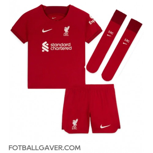 Liverpool Virgil van Dijk #4 Fotballklær Hjemmedraktsett Barn 2022-23 Kortermet (+ korte bukser)